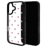 ラスタバナナ iPhone17用ILBE ハートパターン ハイブリッドケース ピンク 8975IP5AHPPK