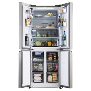 ハイアール 406L 4ドア冷蔵庫 e angle select CORU フロスティミストグレー JR-GX41E5-H-イメージ4