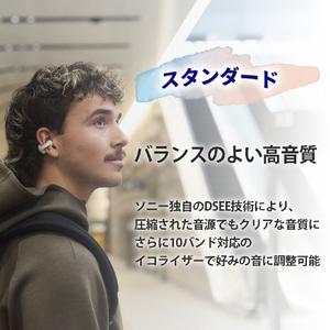 SONY イヤーカフ型ワイヤレスイヤフォン オープンイヤー LinkBuds Clip グリーン WF-LC900 G-イメージ7
