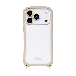 NATURAL　design iPhone17 Pro用 背面型ケース I．COLOR ベージュ IP25-63P-ICSH04-イメージ1