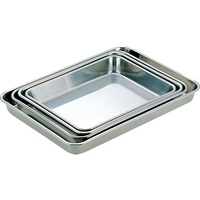 赤川器物製作所 赤川器物/AG 18-8浅型角バット 3枚取 3枚取579×420mm75mm FCK9824-026022001