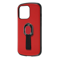 レイアウト iPhone 13 Pro用耐衝撃 ProCa + TailRing レッド RT-P32AC5/R