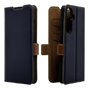 ラスタバナナ Galaxy S24 FE(SCG30)用薄型手帳サイドマグネットケース ネイビー×ブラウン 8569GS24FBSMNVB-イメージ1