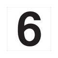 トラスコ中山 表示板 数字 420×420 数字「6」 穴4ヵ所420420数字｢6｣ 白4 FC730GP-4843061
