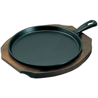 アサヒ 鉄 ステーキ皿 ファミリーパン柄付 大A125-40 FC719LS-6416700