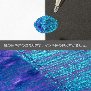 ぺんてる デュアルメタリック 1.0mm バイオレット+メタリックブルー FCE380U-K110-DV-イメージ3