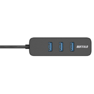 BUFFALO USB-C 3．2Gen1バスパワー上挿しハブ 磁石付 ブラック BSH4U320C1BK-イメージ2