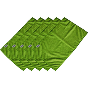 トラスコ マイクロファイバークロス５枚入 ３００Ｘ５００ グリーン TMFU5A-GN-イメージ1