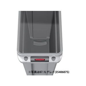 システマ ラバーメイド/スリムジムコンテナ 通気孔・リサイクルマーク付 87.1L ブルー FC973HF-8194495-イメージ4