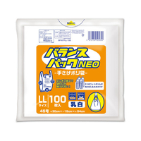 オルディ バランスパック 手提げ 乳白 LL 45号 0.016mm厚100枚 FC78968-BP-NTPLL-100