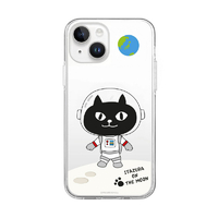 abbi FRIENDS iPhone 15 Plus用ネコマンジュウソフトクリアケース キャットウォーク オン ザ ムーン ABF25402I15PL