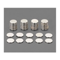 エスコ マグネット50個 粘着付 S極 φ9.5×0.75mm FCV9100-EA781EE-42