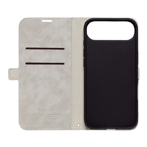 NATURAL　design iPhone Air用 手帳型ケース STYLE NATURAL グレー IP25-66-VS01-イメージ3