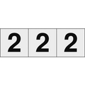 トラスコ中山 TRUSCO 数字ステッカー 30×30 「2」 透明／黒文字 3枚入 3枚粘着シール3030黒文字 数字｢2｣ 透明 FC529FY-4388178