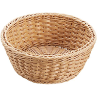 シンドー 抗菌樹脂 丸型バスケット DS106 27型 ナチュラル FC210LW-7703680