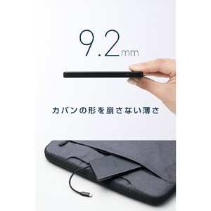 エレコム ケーブル一体型 半固体モバイルバッテリー(5000mAh/20W) ブラック DE-C83-5000BK-イメージ6