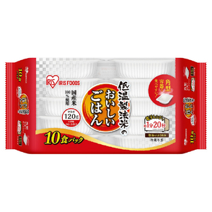 アイリスフーズ おいしいご飯120g10P 低温製法米のおいしいごはん ﾃｲｵﾝｾｲﾎｳﾏｲｵｲｼｲｺﾞﾊﾝ120G10P-イメージ1