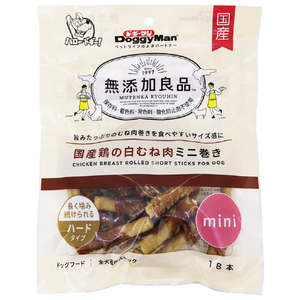 ドギーマンハヤシ 無添加良品 国産鶏の白むね肉ミニ巻き 18本 ｺｸｻﾝﾄﾞﾘｼﾛﾑﾈﾆｸﾐﾆﾏｷ18ﾎﾝ-イメージ1