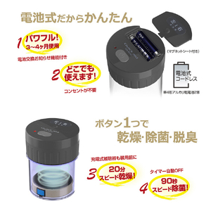 IDEX 補聴器乾燥器 Quick aid クイックエイド Quick aid クールグレー QA-403C-イメージ4