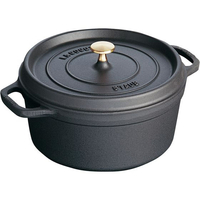 STAUB ストウブ ピコ・ココット ラウンド 20cm ブラック 40509-487 FC075LY-8355300