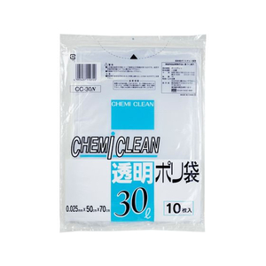 ケミカルジャパン 透明ポリ袋 30L 10枚 FC313RK-CC-30N-イメージ1