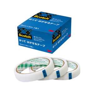スリーエム スコッチ はってはがせるテープ 18mm×30m 3巻 FCK186C-811-3-18-3P-イメージ1