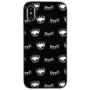 Dparks iPhone XS/X用ブラックケース ウィンク ブラック DS10404I8-イメージ1