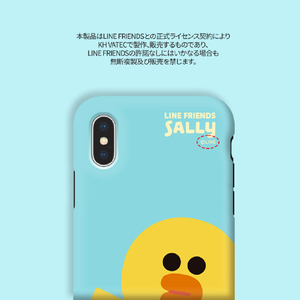 LINE FRIENDS iPhone XR用ケース DUAL GUARD ベーシック ブラウン KCL-DBA005-イメージ12