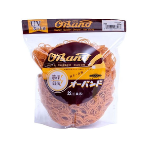 共和 輪ゴム オーバンド 透明袋 #10 アメ 500g FC813SZ-GCA-N-001-イメージ1