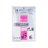 ケミカルジャパン 透明ポリ袋 45L 30枚 FC315RK-CT-102N