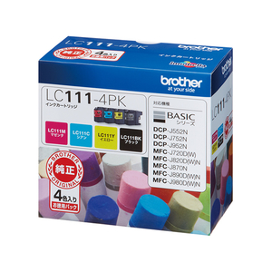 ブラザー インクカートリッジ お徳用4色パック F729515-LC111-4PK-イメージ1
