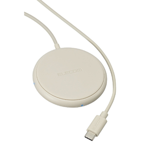 エレコム ケーブル一体型 Qi規格対応ワイヤレス充電器(5W・卓上・1m) ベージュ W-QA25BE-イメージ8