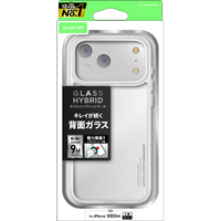 エレコム iPhone 17 ProMax用ハイブリッドケース ガラス スタンダード メタルステッカー付 クリア PM-A25DHVCG1CR