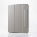 エレコム 13インチiPad Air(M3/M2)用フラップケース 薄型軽量 カラーエッジ 背面クリア グレージュ TB-A25XWVFCGB