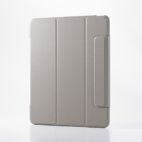 エレコム 13インチiPad Air(M3/M2)用フラップケース 薄型軽量 カラーエッジ 背面クリア グレージュ TB-A25XWVFCGB