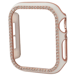 GAACAL Apple Watch Series 4-6/SE1-2 [40mm]用スワロフスキーフレーム ホワイト×ローズゴールド W00065WR2-イメージ1