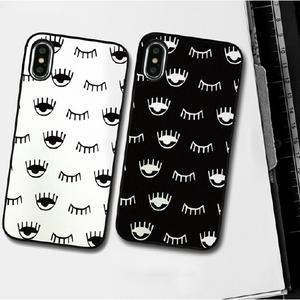 Dparks iPhone XS/X用ブラックケース ウィンク ホワイト DS10405I8-イメージ11