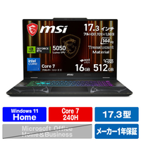 MSI Cyborg-17-B2RWEKG-6669JP オデッセイグレイ & スケルトン CYBORG17B2RWEKG-6669JP