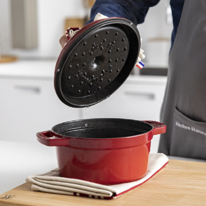 Staub ピコ・ココットラウンド 24cm Staub チェリー 40509-835-0ﾗｳﾝﾄﾞ24CMﾁｴﾘ--イメージ4