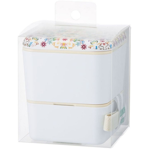 スケーター メラミンランチBOX 2段 天平文様夢幻薄紅 600ml FC500PS-SLBWS6M-イメージ4
