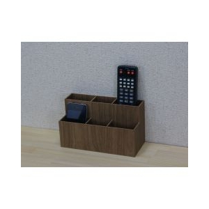 橋本達之助工芸 大小様々入るリモコンスタンド　ブラウン色 ブラウン ﾊﾞｽｸﾘﾓｺﾝｽﾀﾝﾄﾞSBW-イメージ2