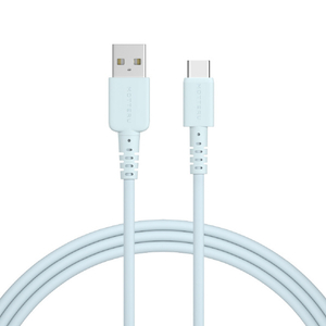 MOTTERU シリコンケーブル(USB-A to USB-C) 2.0m パウダーブルー MOT-SLAC200-BL MOTTERU シリコンケーブル(USB-A to USB-C) 2.0m パウダーブルー MOT-SLAC200-BL