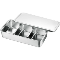 赤川器物製作所 赤川器物/AG 18-8 中型調味料入 3ヶ入横長 FCL1079-017018002