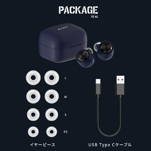 AVIOT トゥルーワイヤレスイヤフォン ネイビー TE-A1-NV-イメージ6