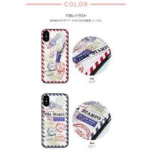 Dparks iPhone XS/X用ブラックケース スタンプ レッド DS10406I8-イメージ9