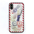 Dparks iPhone XS/X用ブラックケース スタンプ レッド DS10406I8-イメージ1