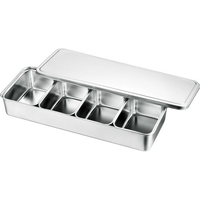 赤川器物製作所 赤川器物/AG 18-8 中型調味料入 4ヶ入横長 FCL1080-017018003