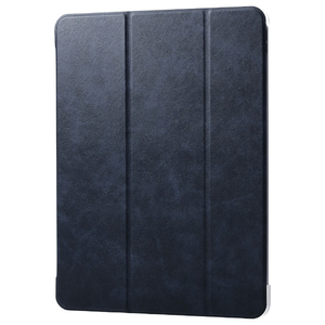 エレコム 13インチiPad Air(M3/M2) フラップケース 薄型軽量 背面クリア 2アングル ネイビー TB-A25XWVNV-イメージ1