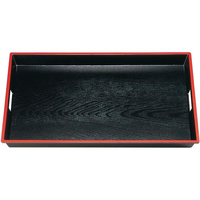 福井クラフト 木目 脇取盆 SL 黒天朱 2尺 ABS樹脂 6-121-8 FC151LX-8096400