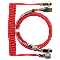 GRAPHT ライティング コイルケーブル USB TypeC-A レッド TGR021-CA-RD